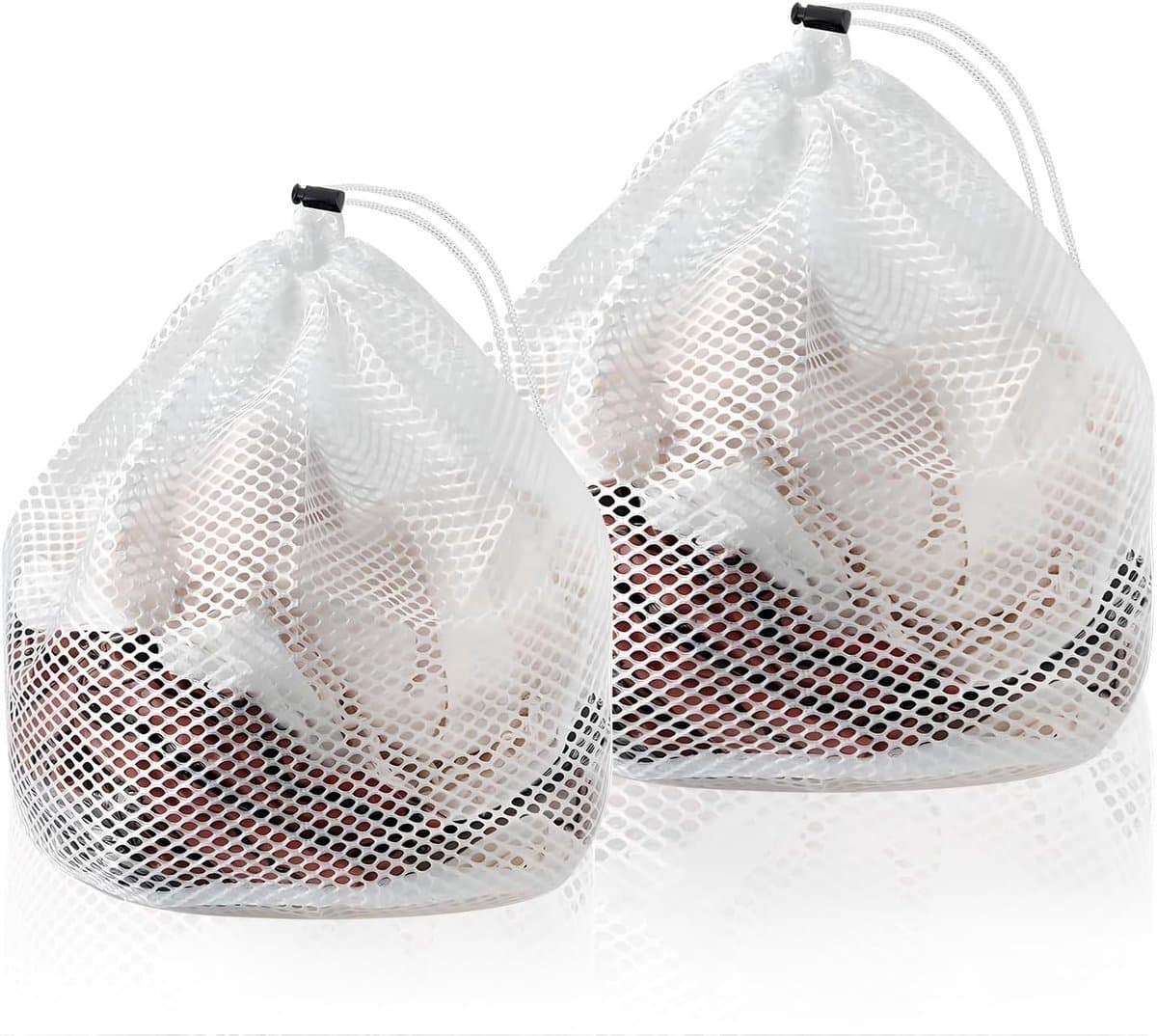 Set van 2 waszakken met trekkoord voor delicate kleding, ideaal voor wasmachine en reizen, beschermt kleding, bh's en sokken (30x40 cm / 40x50 cm) — afbeelding 1