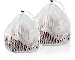 Set van 2 waszakken met trekkoord voor delicate kleding, ideaal voor wasmachine en reizen, beschermt kleding, bh's en sokken (30x40 cm / 40x50 cm)