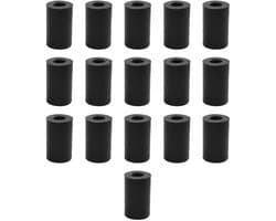 Rubberen afstandhouders - Kunststof hulzen - Trillingen dempen - Duurzaam flexibel materiaal - 16 stuks 40mm dik - Zwart