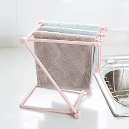 Dailygoods- Vaatdoekhouder Opvouwbaar - Vaatdoek Droogrek - 4 Armen - Multifunctioneel - Kunststof - Ruimtebesparend - Keukenrek — thumbnail 2