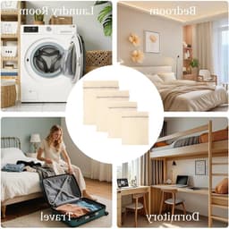 Premium Katoenen Wasnet Set van 4 Stuks, 100% Katoenen Waszak met Rits voor Ondergoed, Bh's en Delicate Producten tijdens het Wassen in de Wasmachine — thumbnail 5