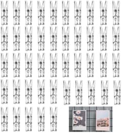 Byshayne- Foto Clips 100 Stuks - Kleine Wasknijpers - Kunststof - Decoratie - DIY Projecten - Diverse Kleuren - Stevige Klemkracht — thumbnail 1