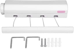 Dailygoods- Waslijn Uittrekbaar 3,75 m - Wanddroogrek - Uittrekbare Waslijn - Draagbare Waslijn - Ruimtebesparend - Tot 8 kg Belastbaar - Drooglijn — thumbnail 5