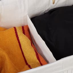 Wasmand met 2 vakken - 95 liter - ruimtebesparend - bamboehout — thumbnail 4
