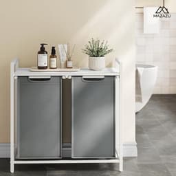 MIRA Home - Wasmand - 2 vakken - Wassorteerder - Laundry Basket - 2x46 Liter - 73x33x72 — thumbnail 4