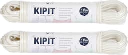 Kipit Waslijn - 2x - 20 meter - PVC - wit - drooglijn / waslijndraad — thumbnail 1