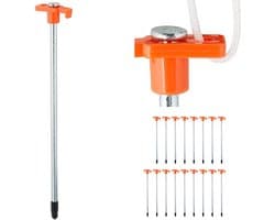 Grondpennen set van 18 met oogje 25 cm - voor kamperen - oranje