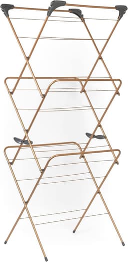 150-jaar jubileum koperen editie elegant kledingrek - 3 lagen - 15 meter droogruimte - opvouwbaar en compact - maximaal 15 kg belasting — thumbnail 1