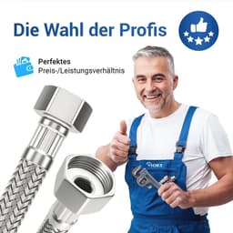 Flexibele Aansluitslang 1/2 inch - 250 cm voor Warm en Koud Water — thumbnail 2