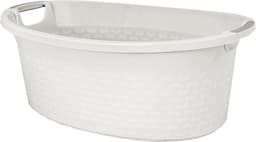 Ovale Wasmand Katoen Look 60 Liter - Stevige Wasmand met Handvatten — thumbnail 1