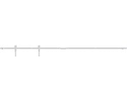 vidaXL - Ophangset - voor - minischuifdeur - 183 - cm - koolstofstaal - wit