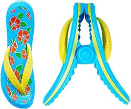 4-delige nieuwe flip-flop-strandhanddoekklemmen, veilige reisknijpers voor binnen en buiten, jumbo-clip voor strand, tuin, zwembad, ligstoel of ligstoel — thumbnail 5