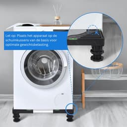 White-Label® Wasmachine Verhoger - Ombouw - Kast - Zwart — thumbnail 3