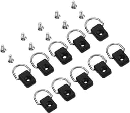 10 stuks zwarte ringen voor vissen - licht kanoën kajak vis D-ring - met M6-schroeven - voor Bungee Boot accessoires — thumbnail 5