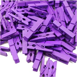 100 Stuks Houten Wasknijpers Mini Kleurrijk Natuurlijke Decoratie Clips — thumbnail 2