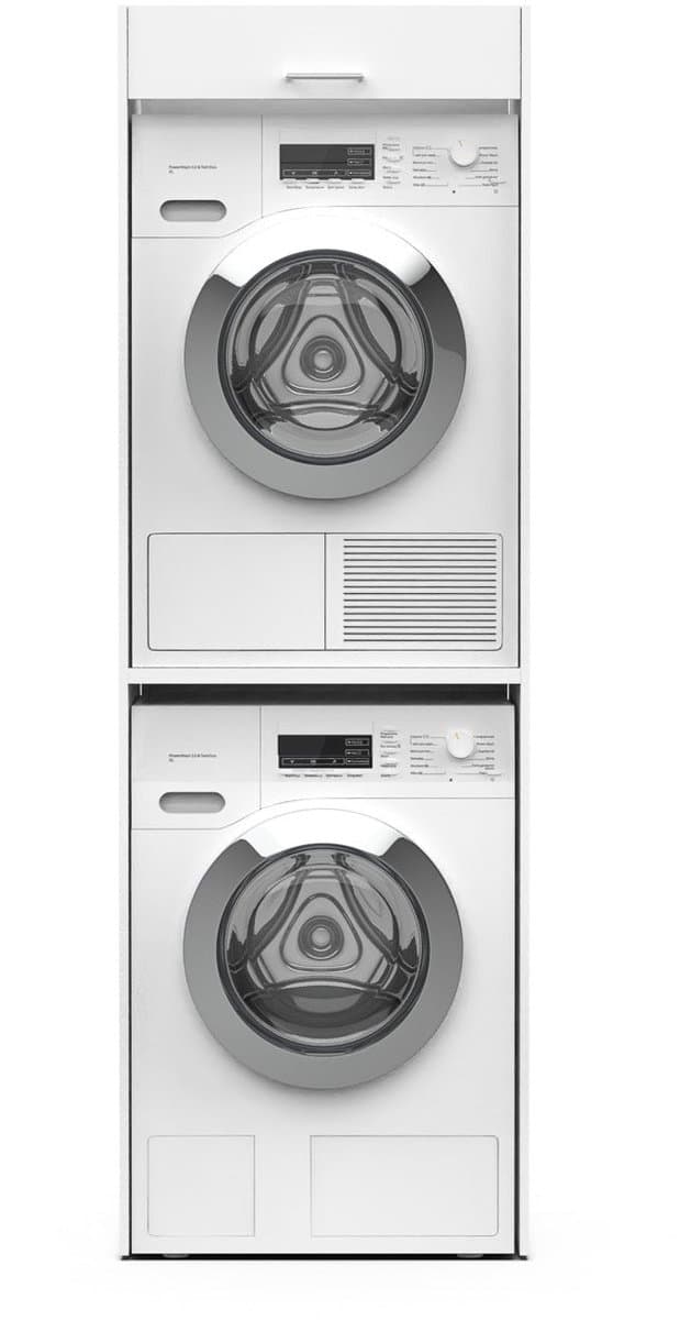 Washcab® Wasmachine Kast - Droger Verhoger - Wasmachine Ombouw - Droger op wasmachine Wit - Stack - 5 jaar garantie — afbeelding 1