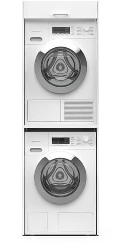 Washcab® Wasmachine Kast - Droger Verhoger - Wasmachine Ombouw - Droger op wasmachine Wit - Stack - 5 jaar garantie — thumbnail 1