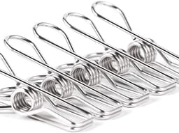 Wasknijpers - Pak van 28 - Roestvrijstalen wasknijpers - Metalen wasknijpers - Geschikt voor dikke dekens - Voor buitengebruik - Zilver,5.2 x 1 cm — thumbnail 1