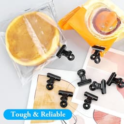 40x Zwarte Metalen Ringclips 22mm - Sterke Bulldog Clips voor Papier, Foto's en Kantoor — thumbnail 2