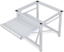 Metalen wasmachine-onderstel - Verhoogd frame - Apparaten plaatsen - Uittrekbare plank - 60 x 56 x 52 cm - Wit — thumbnail 1