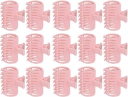 15 Stuks Grote Haarclips voor Krulspelden en Kappers Gebruik - Roze — thumbnail 1