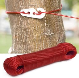 Stevige Waslijn met Staaldraad Kern 50 Meter voor Buiten en Camping — thumbnail 5