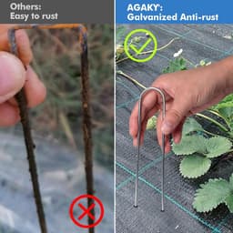 50 Grondankers U-vormige bodemanker voor Tuin en Camping - Verzinkt Staal, Anti-Roest, Ideaal voor Onkruiddoek en Hekken — thumbnail 4