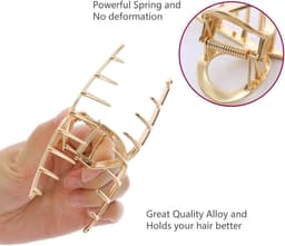 6x Grote Metalen Haar Klemmen - 10cm Antislip Haaraccessoires voor Dik en Dun Haar — thumbnail 2