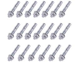 Wigankers 3/8" x 3" Verzinkt Heavy Duty Bevestiging voor Beton - 20 Stuks