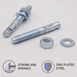 Verzinkte Wigankers M10 x 80 mm - Geschikt voor Metsel- en Betonwerk (25 stuks) — thumbnail 2