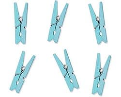 Set van 20 mini-wasknijpers voor doopgeschenken - blauw