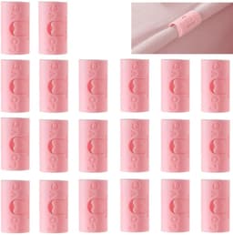 Plaatklemmen - Dekbedclips - 20 Stuks - 3.5*1.7*1.7cm - Veilig en onschadelijk voor de huid - Dekbedovertrek Clips - Deken Clips - Voorkom dat beddengoedaccessoires verschuiven - Snelle installatie - herbruikbaar - Hoogwaardig ABS - roze — thumbnail 1