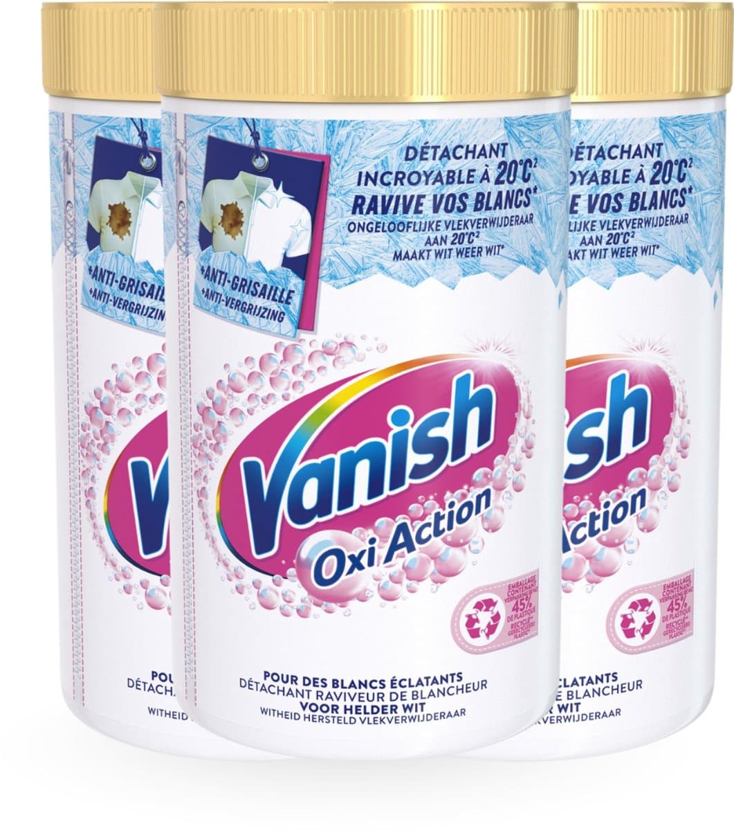 Vanish Oxi Action Whitening Booster Powder 1410g - 3 Stuks - Voordeelverpakking — afbeelding 1