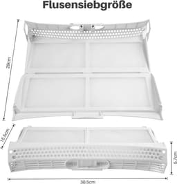 Filter pluizenfilter wasdroger - Geschikt voor Bosch 、Siemens 、Balay - 56x305x150mm - pluizenzeef wasdroger - 00652184 - 1 Stuks - Wit — thumbnail 5