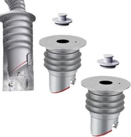 Anti-geur wasmachine stop, Universele afvoerset 45-50 mm gezalfde wasmachine slang, vloerafvoerkern, anti-geur wasmachine stop afvoerslang afdichtstop, pakking voor slang, Vloerafvoer geur Val (2 stuks) - Cyslmuk® — thumbnail 1