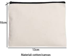 Zipper Fabric Bags - Set van 10 Lege Canvas Tassen voor Creatieve Projecten en Organisatie - 13x10cm — thumbnail 3