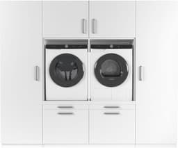 Wasophoogte® Wasmachine Kast Dublin - Wasmachine verhoger - Wasmachine ombouw - 700(D)*2530(B)*2110(H) mm - Wit — thumbnail 1