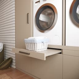 Wasophoogte® Wasmachine Kast Stockholm - Wasmachine verhoger - Wasmachine ombouw - 700(D)*1930(B)*2350(H) mm - Taupe — thumbnail 5