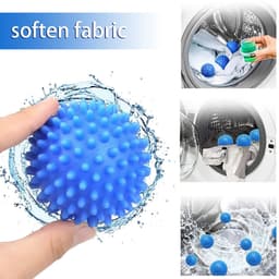 Wasmachine Droger Ballen - Herbruikbaar - 6 stuks - Blauw — thumbnail 3