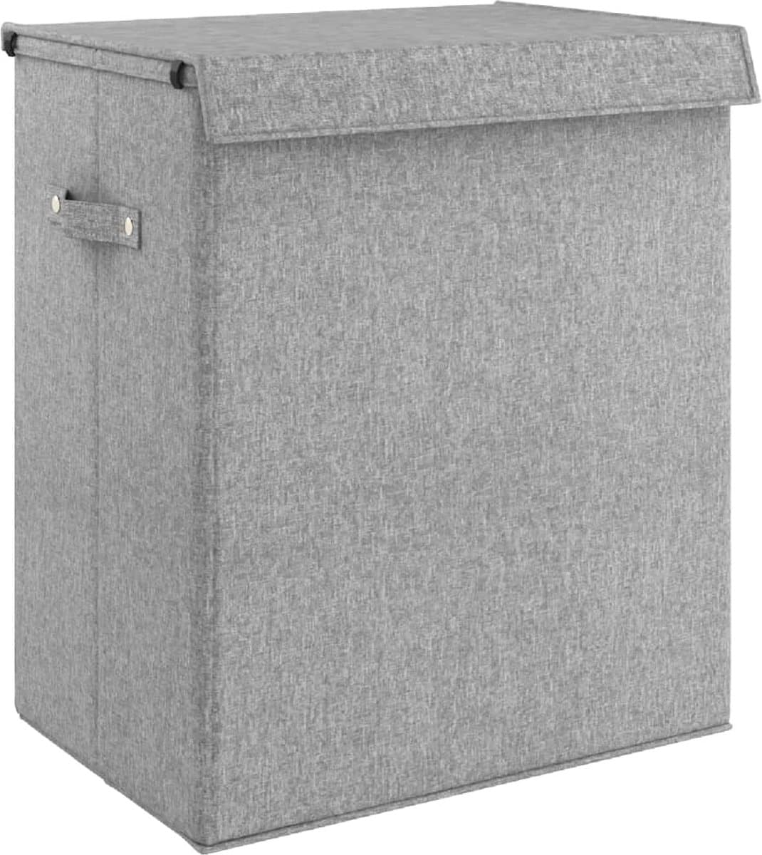 vidaXL - Wasmand - inklapbaar - 51x34,5x59 - cm - kunstlinnen - grijs — afbeelding 1