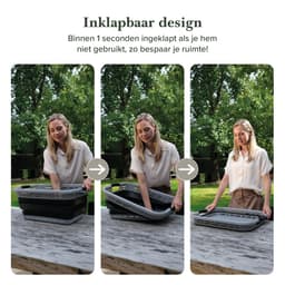 Jubbly® - Wasmand opvouwbaar - Wasbox - Heupwasmand - 45 Liter - Zwart — thumbnail 2