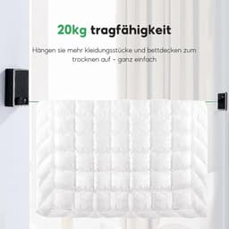 Waslijn met Kern van Staal 30 Meter Groen Inclusief 20 Klemmen - Voor Buiten, Tuin en Camping — thumbnail 2