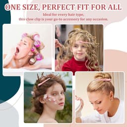 Eend Haarclips - 24 Stuks - Roestbestendige Krokodillenclips 3,5 Inch voor Haarstyling - Roze — thumbnail 3