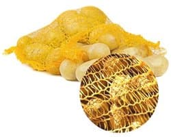 Ritselzakken voor groenten en fruit (12,5 kg) - 10 bruine groentezakken met optimale ventilatie