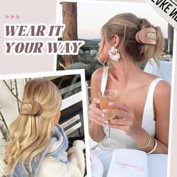 Platte Haarclips voor Vrouwen - 6 Stuks Eendenbekhaarclips - Comfortabele Franse Klauwclip met Sterke Grip — thumbnail 3