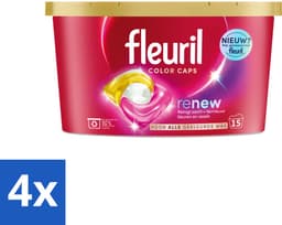 4 x Fleuril - Wasmiddel - Renew Color Caps - Gekleurde Was - 15 wasbeurten - Wasmiddelcapsules - Kleurwas - Wasverzorging - Kleurherstel - Wasformule — thumbnail 1