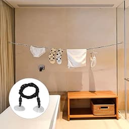 Reiswaslijn, 2-delig, ponsvrij, eenvoudig te gebruiken camping-waslijn voor hotels — thumbnail 2