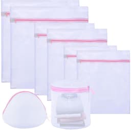 IMPERATORIS® Waszakjes voor Wasmachine - Bescherming voor Fijne Was en Schoenen - Mesh Wasnet met Rits - Voorkomt Slijtage - Set van 8 - Rose - ‎60×60cm, 40×50cm, 30×40cm, 15×17cm, 22×33cm — thumbnail 1