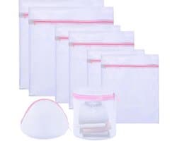 IMPERATORIS® Waszakjes voor Wasmachine - Bescherming voor Fijne Was en Schoenen - Mesh Wasnet met Rits - Voorkomt Slijtage - Set van 8 - Rose - ‎60×60cm, 40×50cm, 30×40cm, 15×17cm, 22×33cm