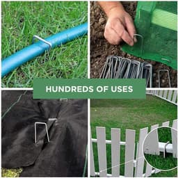 Dailygoods- Grondankers 50 Stuks - Roestvrij Staal - Gegalvaniseerd - Camping Haringen - Bevestigingshaken - 200 mm Lang - 40 mm Breed - Tuinnagels — thumbnail 4